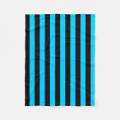Aqua en Black Stripe Pattern Fleece Deken (Voorkant)