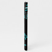 Aqua en Black Tropical oerwoud iPhone Hoesje (Rechterkant)