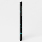 Aqua en Black Tropical oerwoud iPhone Hoesje (Linkerkant)