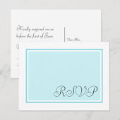 Aqua en Blauwgroen bruiloft RSVP Briefkaarten (Voorkant / Achterkant)