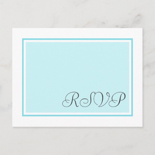 Aqua en Blauwgroen bruiloft RSVP Briefkaarten (Voorkant)
