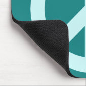 Aqua en Blauwgroen vredessymbool Muismat (Hoek)