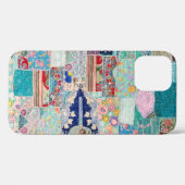 Aqua en Blue Quilt Tapestry Design Case-Mate iPhone Case (Achterkant (horizontaal))