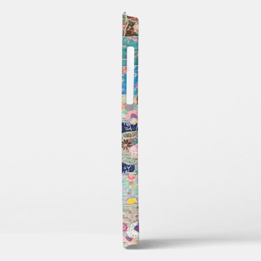 Aqua en Blue Quilt Tapestry Design Case-Mate iPhone Case (Achterkant / Links)