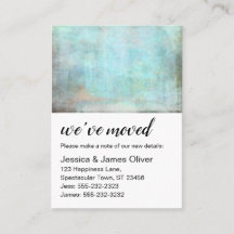 Aqua en Brown Grunge We hebben Handout Kaart verpl