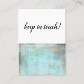 Aqua en Brown Grunge We hebben Handout Kaart verpl Visitekaartje (Achterkant)