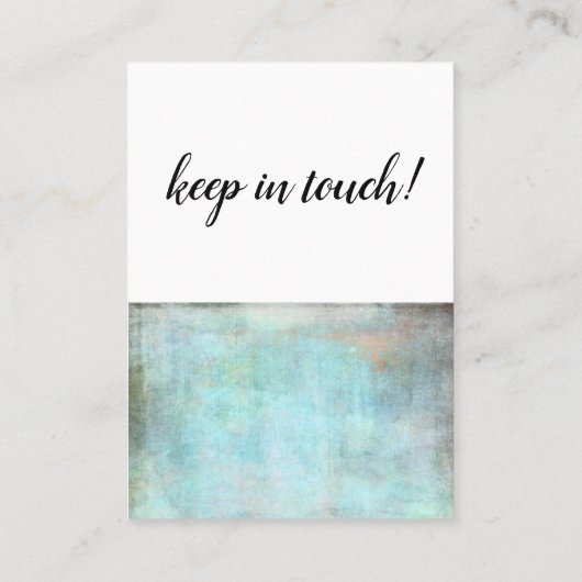 Aqua en Brown Grunge We hebben Handout Kaart verpl Visitekaartje (Achterkant)