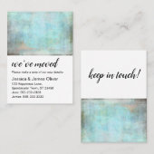Aqua en Brown Grunge We hebben Handout Kaart verpl Visitekaartje (Voorkant / Achterkant)