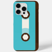 Aqua en Brown Retro Cassettebandje Case-Mate iPhone Case (Achterkant)