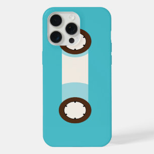 Aqua en Brown Retro Cassettebandje iPhone 15 Pro Max Case
