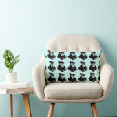 Aqua en Brown Teddy Bears Accent Pillow Kussen (Stoel)