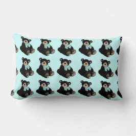Aqua en Brown Teddy Bears Accent Pillow Kussen
