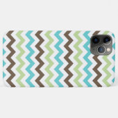 Aqua en Brown Zig Zag Chevrons Pattern Case-Mate iPhone Case (Achterkant (horizontaal))