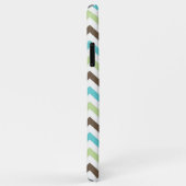 Aqua en Brown Zig Zag Chevrons Pattern Case-Mate iPhone Case (Achterkant/rechts)