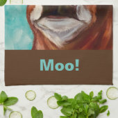 Aqua en bruine keukenhanddoek (Gevouwen)