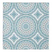 Aqua en bruine moderne mandala patroon