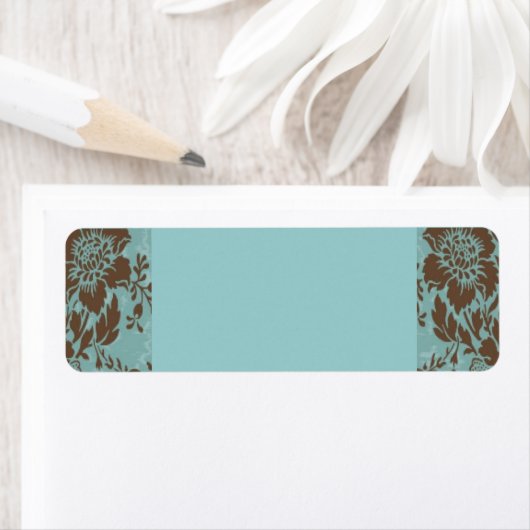 Aqua en chocoladevogel etiket (Insitu)