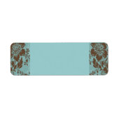 Aqua en chocoladevogel etiket (Voorkant)