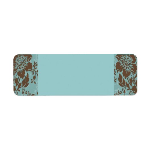 Aqua en chocoladevogel etiket (Voorkant)