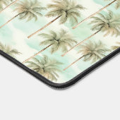 Aqua en Cream Tropical Palm Tree Monogram Bureaumat (Hoek)
