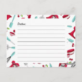 Aqua en de Rode Kaart van het Recept van het (Achterkant)