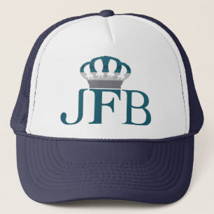 Aqua en donkergrijs trucker pet