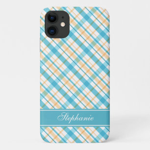 Aqua en Geel Patroon Case-Mate iPhone Case