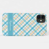 Aqua en Geel Patroon Case-Mate iPhone Case (Achterkant (horizontaal))