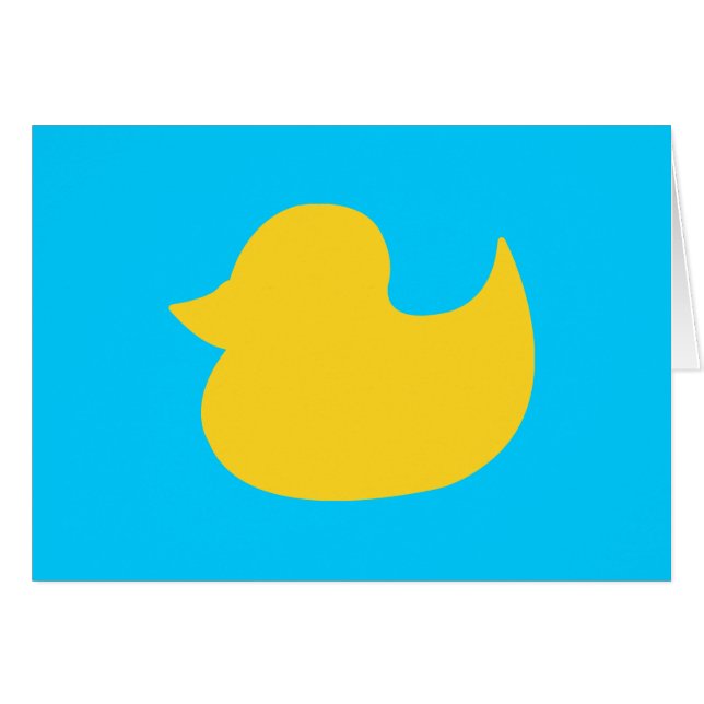 Aqua en gele eend vorm (Voorkant Horizontaal)