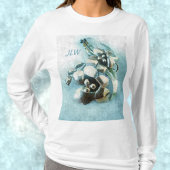 Aqua en Gold  Metallic Lily T-shirt