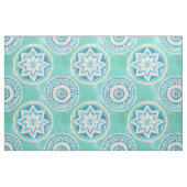 Aqua en Gold MIGHTY MEDALLION Mandala Stof (Fat Quarter)