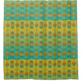 Aqua en Gold Ombre, het Southwestern Gordijn (Voorkant)