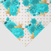 Aqua en Gold Series Design 10 Tissuepapier (Detail)