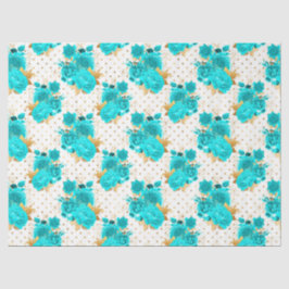 Aqua en Gold Series Design 10 Tissuepapier