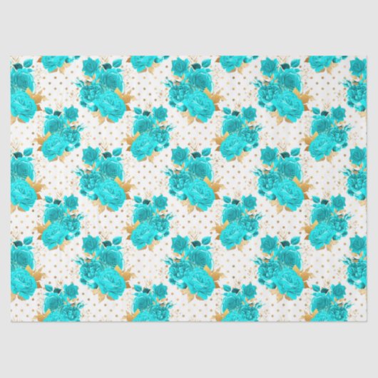 Aqua en Gold Series Design 10 Tissuepapier (Voorkant)