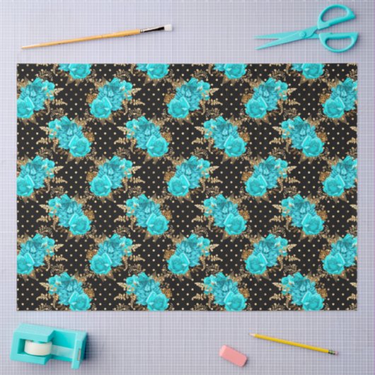 Aqua en Gold Series Design 12 Tissuepapier (Craft)