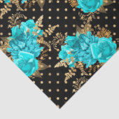 Aqua en Gold Series Design 12 Tissuepapier (Detail)