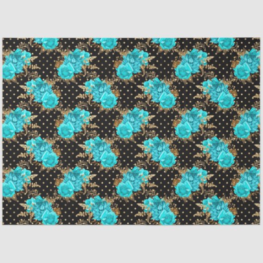 Aqua en Gold Series Design 12 Tissuepapier (Voorkant)