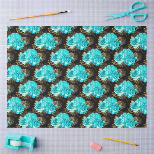 Aqua en Gold Series Design 13 Tissuepapier (Craft)