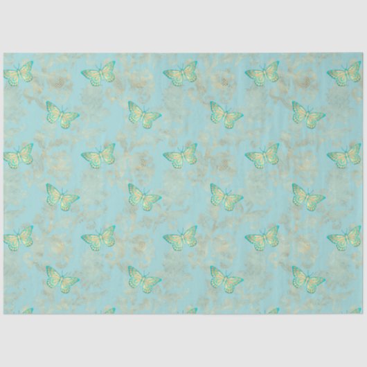 Aqua en Gold Series Design 14 Tissuepapier (Voorkant)