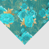 Aqua en Gold Series Design 15 Tissuepapier (Detail)
