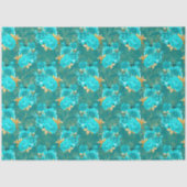 Aqua en Gold Series Design 15 Tissuepapier (Voorkant)
