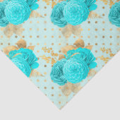 Aqua en Gold Series Design 1 Tissuepapier (Detail)