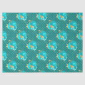 Aqua en Gold Series Design 2 Tissuepapier (Voorkant)