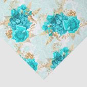 Aqua en Gold Series Design 5 Tissuepapier (Detail)