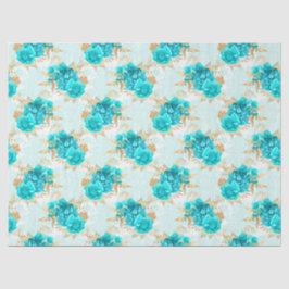 Aqua en Gold Series Design 5 Tissuepapier