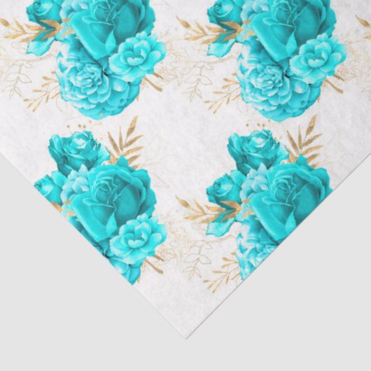 Aqua en Gold Series Design 8 Tissuepapier (Detail)