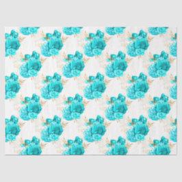 Aqua en Gold Series Design 8 Tissuepapier