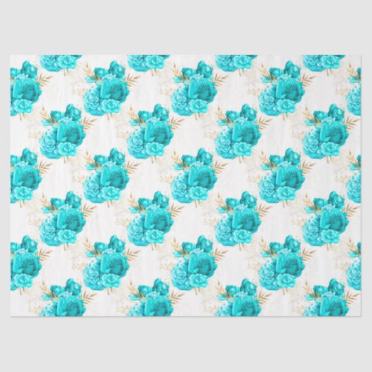 Aqua en Gold Series Design 8 Tissuepapier (Voorkant)