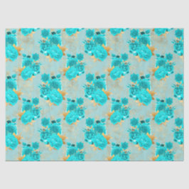 Aqua en Gold Series Design 9 Tissuepapier